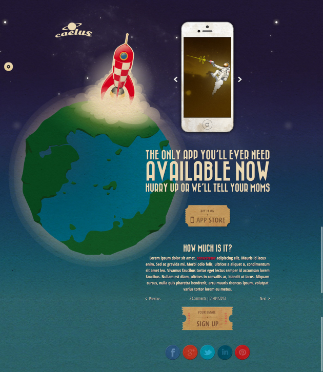 Caelus-landing-page-theme