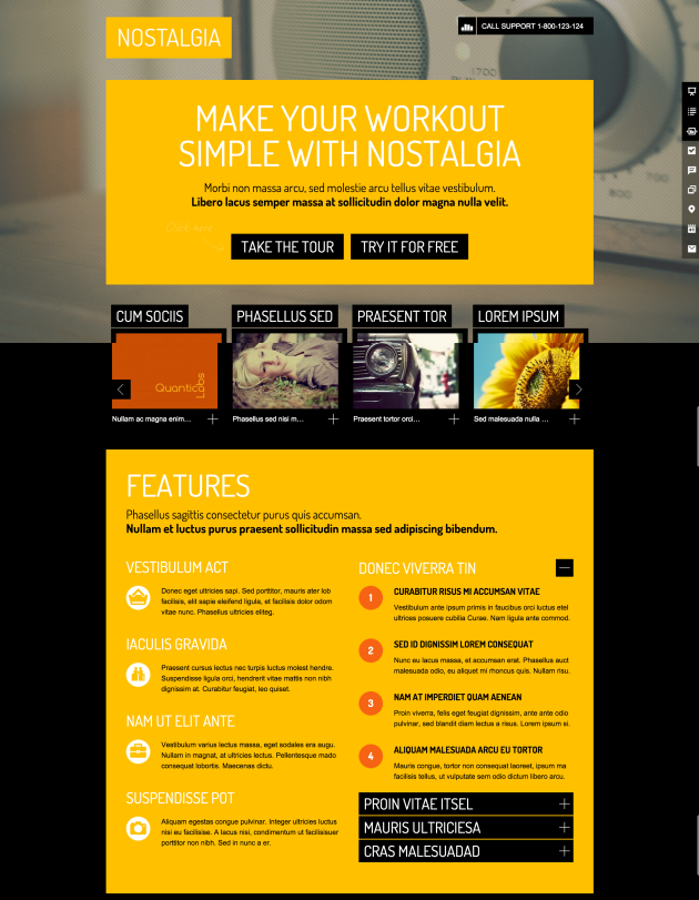 Nostalgia-landing-page-theme