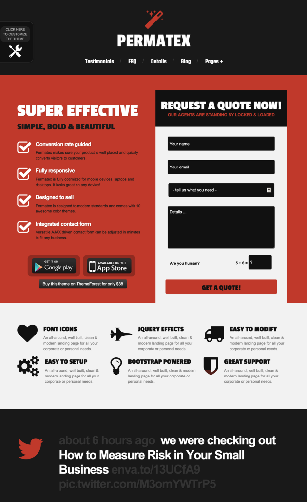 Permatex-landing-page-theme