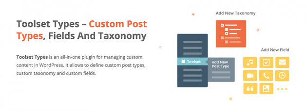 Toolset types - custom post types, fields and taxonomy