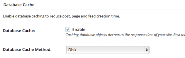 W3TC - Database Cache
