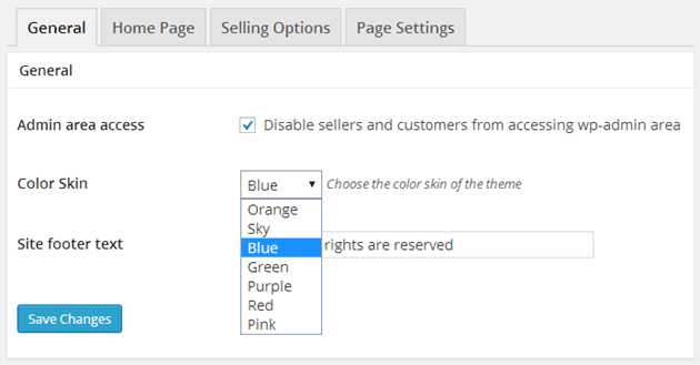 Choose a Colour Skin