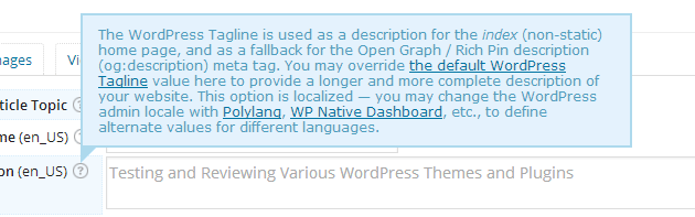 Settings Tooltip