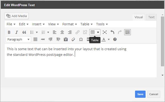 Full WordPress Editor