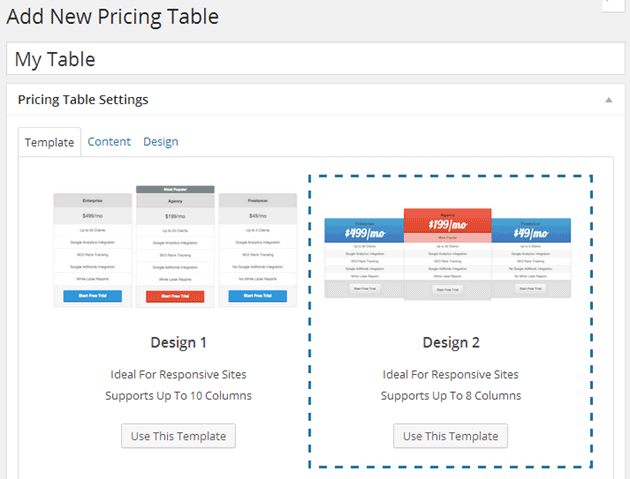 Easy Pricing Tables Add New 01