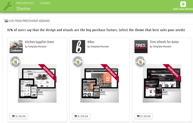PrestaShop Theme Store