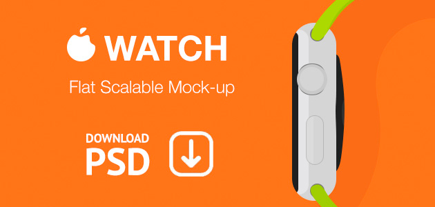 Apple watch flat mockup