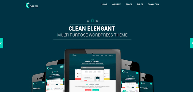 Corpbiz: a corporate-oriented theme