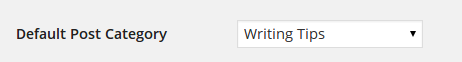 Default Post Category