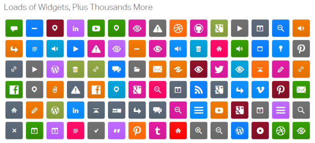 Some of the thousands of widgets you can use