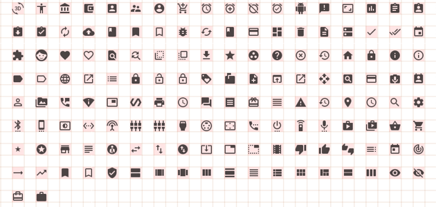Material Design Icons with Bounds