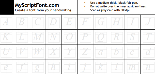Create a Vector Font from Your Handwriting!