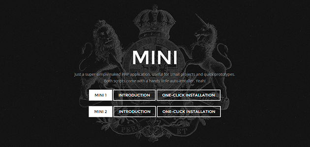 MINI: A Super Simple Naked PHP Boilerplate