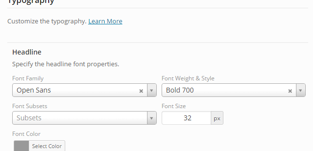 SeedProd Coming Soon Pro Typography Options