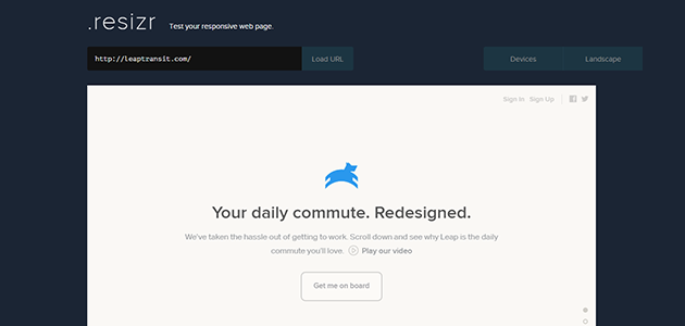 .resizr: Test Your Responsive Sites by Simulating Many Devices