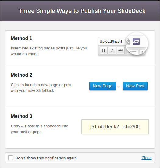 Publish SlideDeck