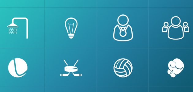 Multiple Sports Flat Icons Pack