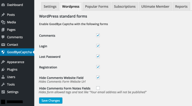 goodbye-captcha-WordPress