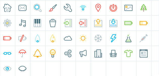 Bitsies: 140 Line Icons Set
