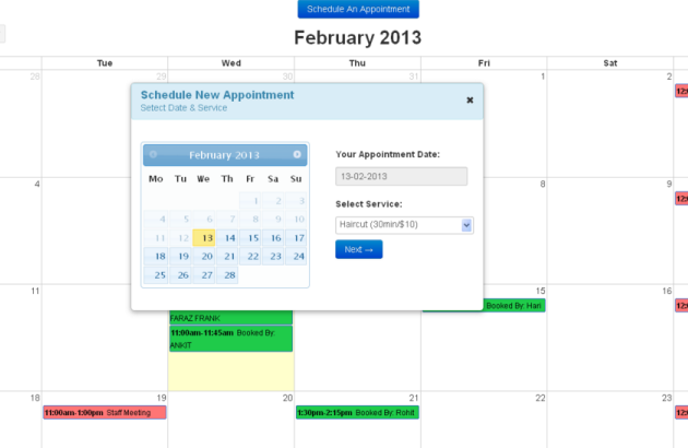 Appointment Calendar