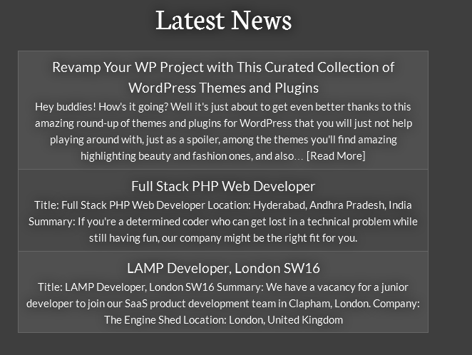 WP RSS Aggregator Widget