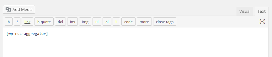 WP RSS Aggregator Shortcode
