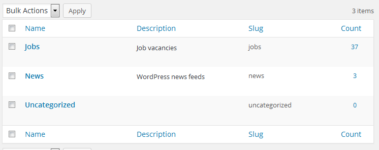 WP RSS Aggregator Categories AddOn