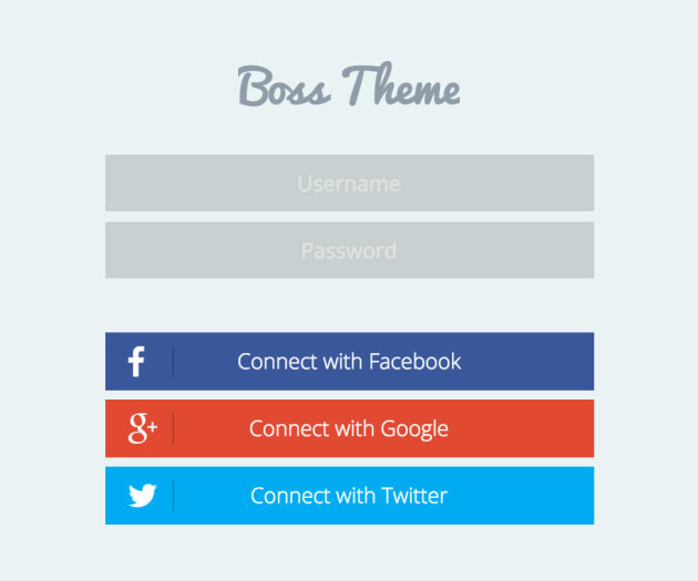 Boss social login