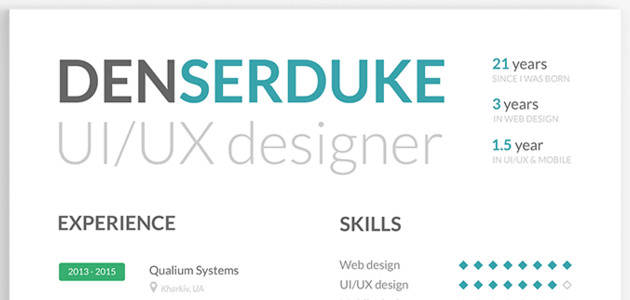Flat Resume and Business Card Template