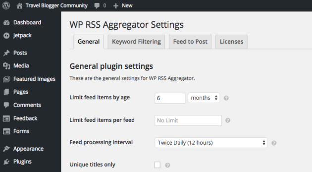 travel-blogger-general-settings