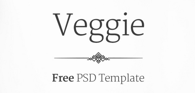 Veggie: Clean Restaurant Web PSD Template
