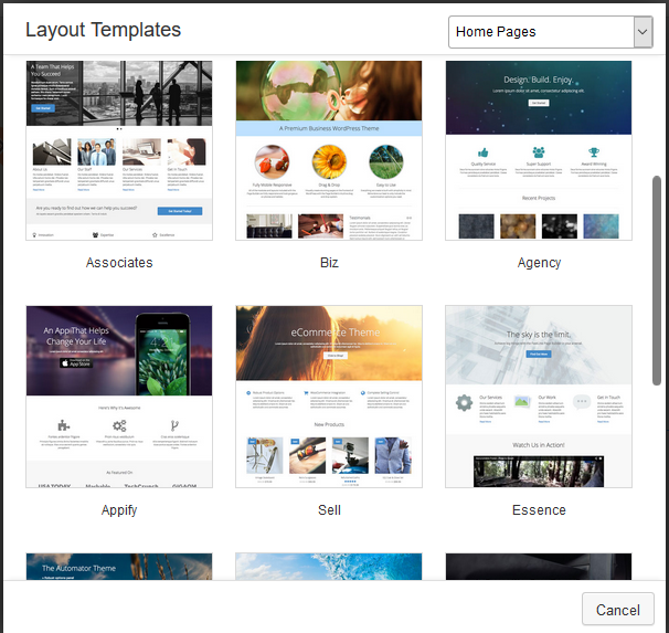 Homepage Layouts