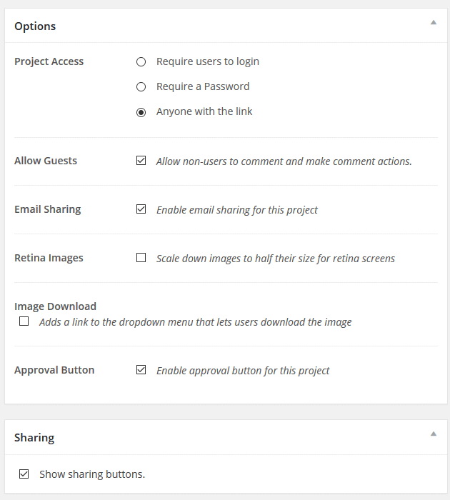 ProjectHuddle - Additional Settings