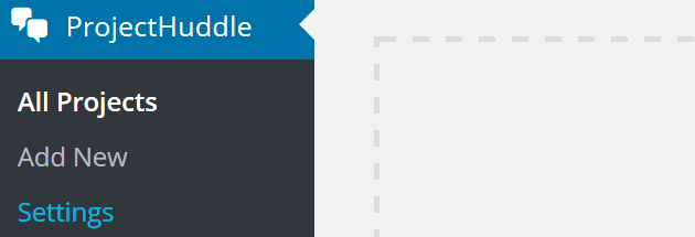 ProjectHuddle - Menu Items