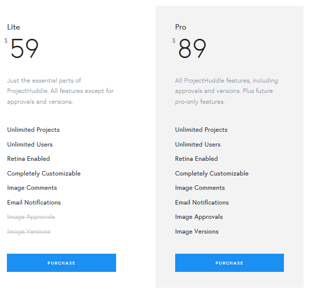 ProjectHuddle - Pricing