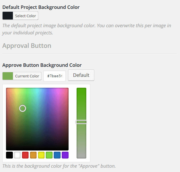 ProjectHuddle - Settings (Color Customization)