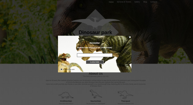 Dinosaur Park WordPress Theme