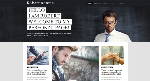 Personal Page WordPress Theme