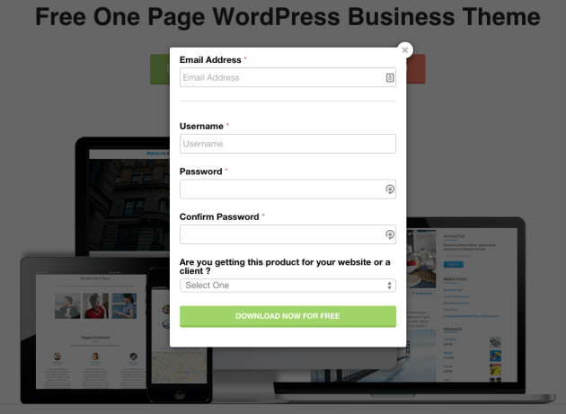 Parallax One Page Business Theme Download