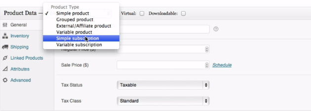 WooCommerce Subscriptions - Add a Product