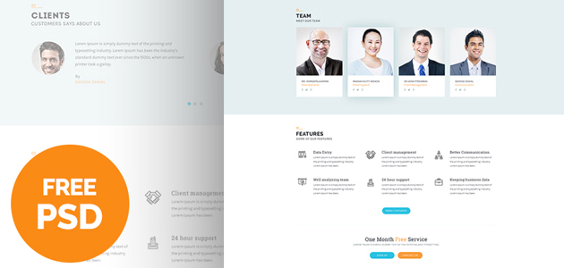 Bplus: Clean Business Website PSD Template