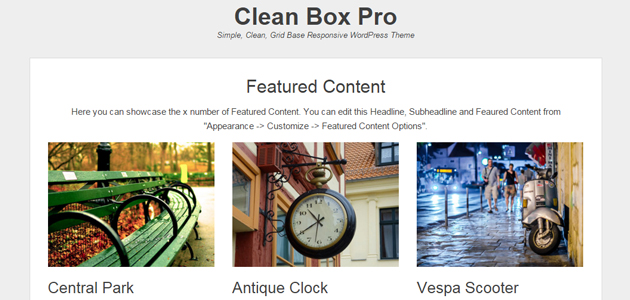 Clean Box: Responsive Minimal Blog WordPress Theme