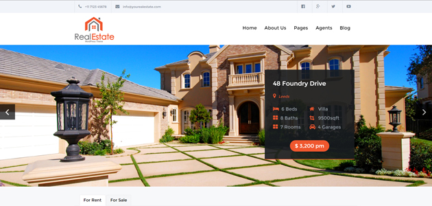 Free Real Estate WordPress Theme