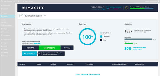 Imagify: Image Optimizer WordPress Plugin