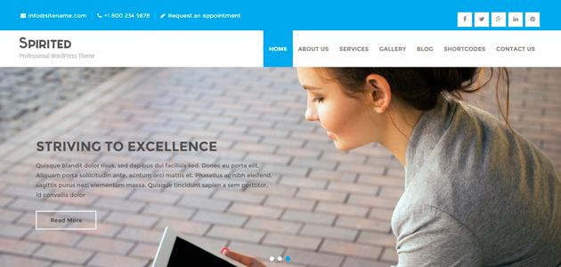 Spirited Lite: Modern Agency WordPress Theme