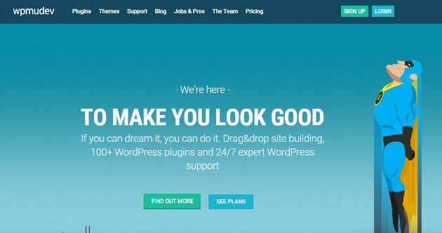 An image showing the homepage of WPMUDEV.org