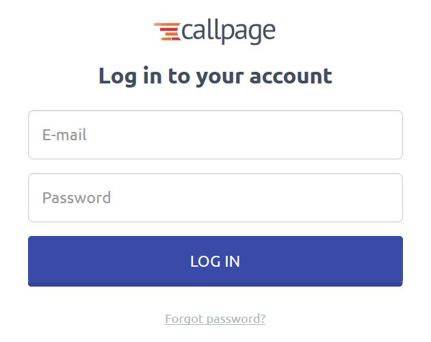 Callpage Login