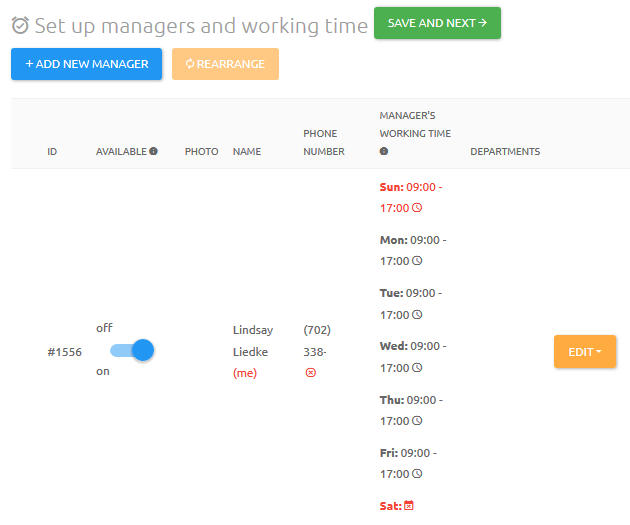 Callpage Managers