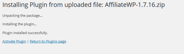 Installing AffiliateWP