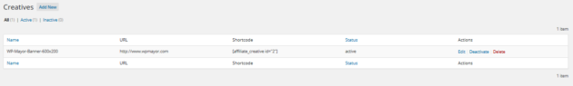 Affiliate Creatives on AffiliateWP